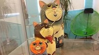 Matryoska berbentuk kucing. Kerajinan khas Rusia yang dibuat berbeda (thecatmuseum.com.sg)