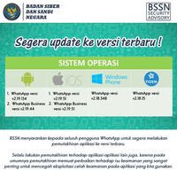 Badan Siber RI Minta Pengguna WhatsApp Segera Update
