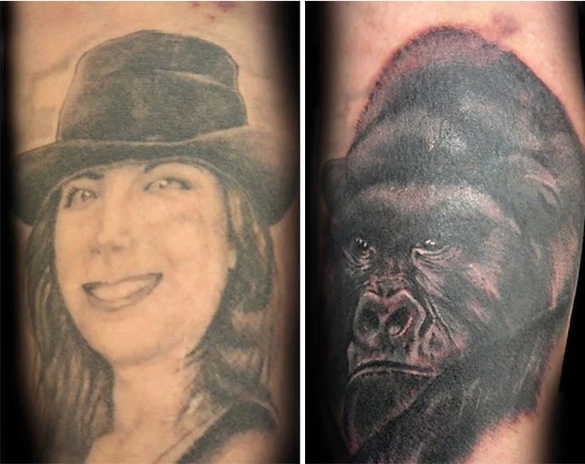 Saat gambar wajah kekasih diubah jadi gorila setelah putus. Kreatif, atau penuh dendam? Foto: Bored Panda