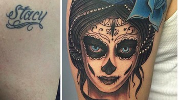 Keren nih dari tulisan nama jadi gambar muka. (Foto: Boredpanda)