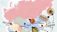 Selain Amerika, hidangan dari Asia juga merajai 22% unggahan makanan di Instagram. Di posisi pertama ada Jepang dengan sushi, soba, udon. Lalu di posisi tujuh, ada Indonesia dengan nasi goreng, soto, dan rendang yang paling banyak diunggah! Foto: Rebecca Moss/Boredpanda
