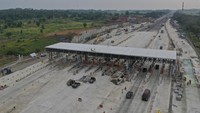 Begini penampakan terkini pembangunan Gerbang Tol Cikampek Utama, Jumat (17/5/2019).