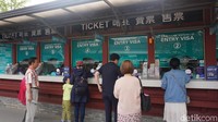 Untuk membeli tiket masuk ke Pulau Nami, tempat pembelian tiketnya bertuliskan Entry Visa. Seharga, 13.000 Won atau setara Rp 158 ribu (Afif Farhan/detikTravel)