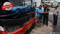 Pengecekan terdiri dari memeriksa lampu, rem, kemudi, ban dan kursi penumpang.