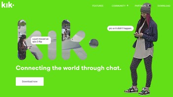 10. Kik. Salah satu aplikasi layanan pesan yang disenangi karena penggunanya tak perlu mendaftarkan nomor kontak. Punya antarmuka yang menyenangkan, walaupun ada kerisauan mengenai potensi celah keamanan di Kik. (Foto: kik.com)