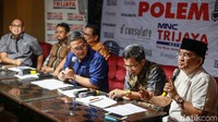 Dalam diskusi tersebut, antara TKN Jokowi-Maruf dan BPN Prabowo-Sandi saling lempar kritik.