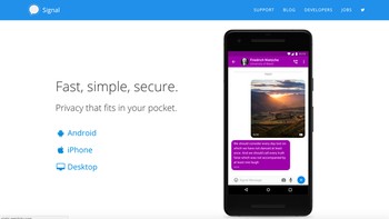 7. Signal. Pada dasarnya Signal sangat mirip dengan Telegram, sampai-sampai ada yang menjulukinya sebagai kloningan. Tapi fitur dan kesederhanaan Signal membuat aplikasi ini tetap layak dijajal. Siapa tahu cocok. (Foto: signal.org) 