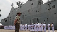 Selama bersandar di Jakarta, HMAS Canberra yang merupakan kapal pendarat helikopter ini akan menjadi tuan rumah sebuah lokakarya terkait bantuan tanggap bencana.