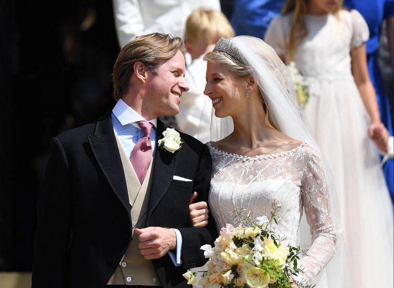 Lady Gabriella Windsor WINDSOR, ENGLAND - MAY 18: Lady Gabriella Windsor and Thomas Kingston leave after marrying in St George's Chapel on May 18, 2019 in Windsor, England. (Photo by Victoria Jones - WPA Pool/Getty Images