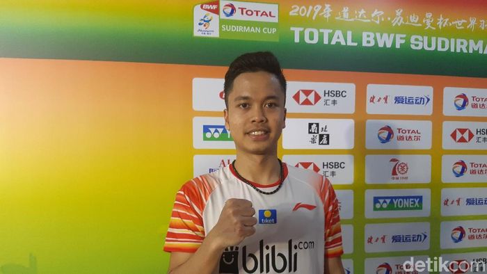 Anthony Ginting kaget bisa menang mudah atas Inggris (Novitasari Dewi Salusi/detikSport) Anthony Ginting kaget bisa menang mudah atas Inggris (Novitasari Dewi Salusi/detikSport)