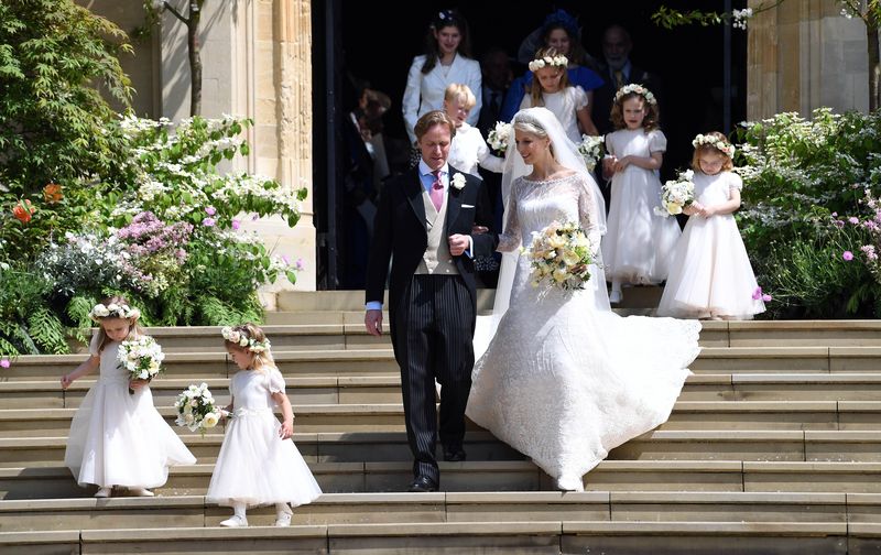 Lady Gabriella Windsor WINDSOR, ENGLAND - MAY 18: Lady Gabriella Windsor and Thomas Kingston leave after marrying in St George's Chapel on May 18, 2019 in Windsor, England. (Photo by Victoria Jones - WPA Pool/Getty Images