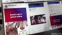 Hairil menuliskan postingan ini di akun facebook palsu bernama Putra Kurniawan.