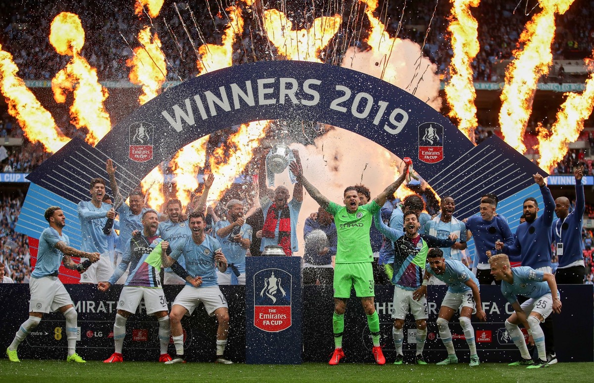 Manchester City menciptakan statistik luar biasa usai memenangi Piala FA 2018/19. (Foto: Richard Heathcote / Getty Images)