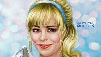 Yang ini salah satu karyanya dalam mengubah Rachel Mcadams jadi Cinderella. (Foto: Dok @helen_morgun)