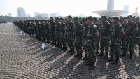 Apel pengamanan tersebut diikuti oleh seluruh petugas gabungan TNI.