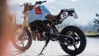 BMW G310 GS merupakan motor sport hasil garapan BMW Motorrad dan TVS. Mengusung gaya petualang penuh, tak membuat modifikator mati untuk memberlkan rasa baru pada motor berkapasitas 300 cc ini.  Foto: Pool (Bikeexif)