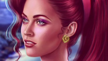 Menyebut dirinya sebagai artis digital, @helen_morgun amat piawai dengan goresan penanya. Seperti ketika menjadikan Megan Fox sebagai Megara-nya Hercules ini. (Foto: Dok @helen_morgun)