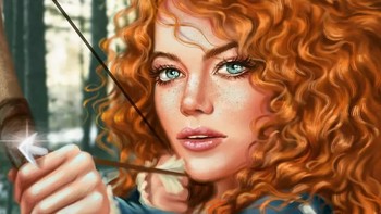 Akrab tampil dengan rambut merah, Emma Stone cocok banget deh jadi Merida dari Brave. (Foto: Dok @helen_morgun)  
