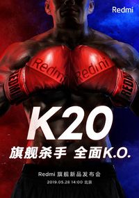 Poster pengumuman tanggal peluncuran Redmi K20.