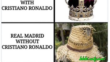 Jika Madrid bak raja dengan Ronaldo, sepeninggal dirinya mahkota itu kini digantikan topi jerami. (Foto: Internet/Twitter)