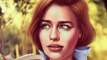 Si cantik Emilia Clarke dari Game of Thrones didaulat jadi Belle (Beauty and the Beast). Oya, karya @helen_morgun lain bisa dicek langsung di Instagram maupun akun YouTube: Helen Morgun Art & Illustrations. (Foto: Dok @helen_morgun)  