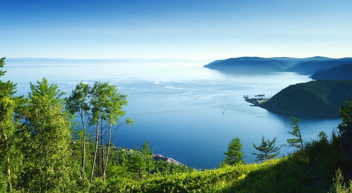 Waters of Lake Baikal, The water surface of Baikal, a beautiful landscape