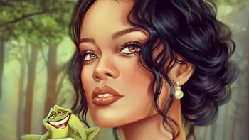 Seniman itu memiliki akun @helen_morgun di Instagram. Ini salah satu karyanya mengubah Rihanna jadi Tiana di The Princess and the Frog. (Foto: Dok @helen_morgun)  