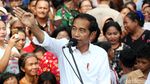 Potret Pidato Kemenangan Jokowi di Kampung Deret