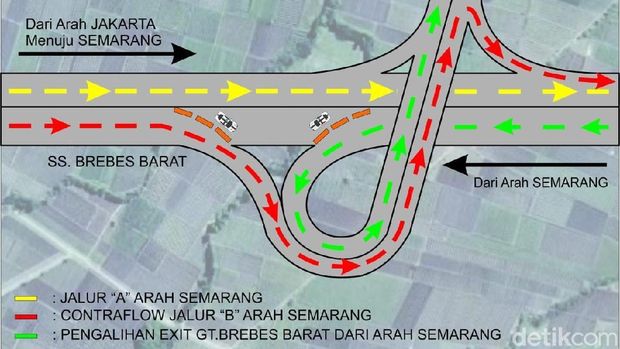 peta pemberlakuan one way 