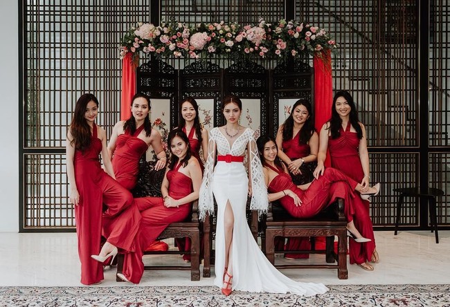 Saking meriahnya, pesta pernikahan itu pun dikatakan dibagi menjadi tiga bagian. Foto: instagram @rachelbambi