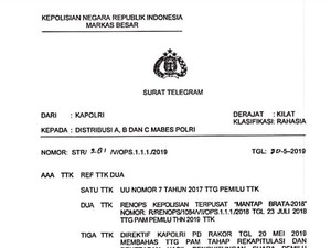 Kawal Rekapitulasi Pemilu, Polri Siaga 1 pada 21-25 Mei 2019