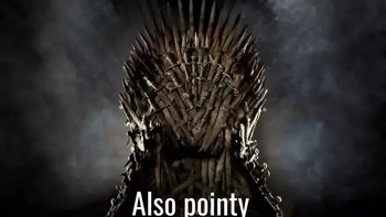 Di mata Drogon, yang menikam Daenerys adalah pisau yang tajam. Iron Throne terlihat tajam-tajam, jadi pasti benda itu pelakunya! (Foto: Boredpanda.com)