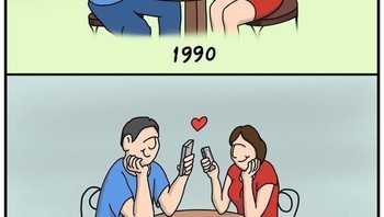 Dulu saling berpegangan tangan, kini sibuk memegang ponsel masing-masing. (Foto: justsomethingcreative)