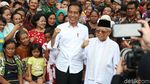 Potret Pidato Kemenangan Jokowi di Kampung Deret