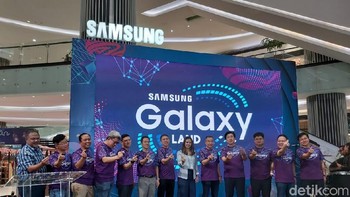 Samsung membuka Galaxy Land yang merupakan pameran produk terbesar dan terlengkap Samsung yang juga disertai dengan layanan purnajual. (Foto: Muhamad Imron Rosyadi/detikINET)