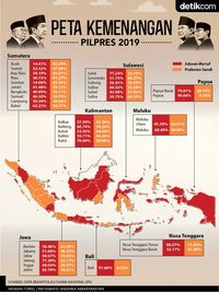 Infografis Peta Kemenangan Jokowi Di Pilpres 2019