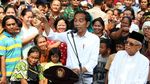Potret Pidato Kemenangan Jokowi di Kampung Deret