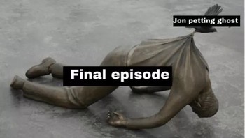 Secara sarkas, momen Jon Snow dengan Ghost disebut sebagai momen terbaik dalam ending Game of Thrones. (Foto: Boredpanda.com)