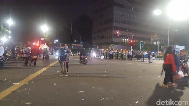 Situasi terkini di  Bawaslu, Jl MH Thamrin, Jakpus