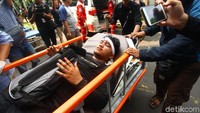 Salah satu korban luka tiba di RS Tarakan.