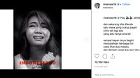 Di tengah momen aksi 22 Mei, Rina Nose merilis lagu bertajuk Sensitif di halaman instagramnya. Dok. Instagram/rinanose16