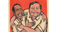 David Bayu, vokalis Naif mengunggah kartun Jokowi dan Prabowo dengan ajakan untuk kembali rukun. Dok. Instagram/davidbayudj