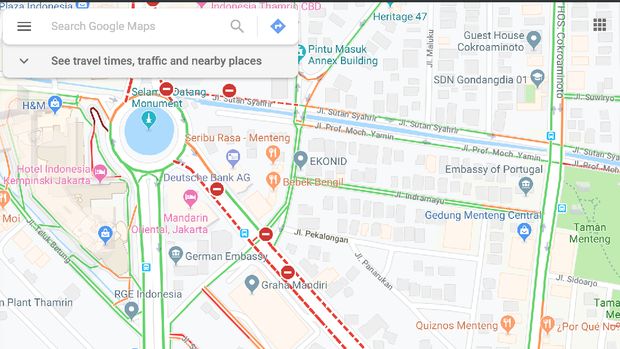 Google Maps Bagi Info Penutupan Ruas Jalan Saat Rusuh 22 Mei