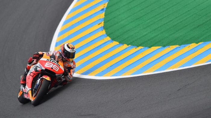 Jorge Lorenzo masih kesulitan di atas motor Honda. (Foto: Jean-Francois Monier / AFP)