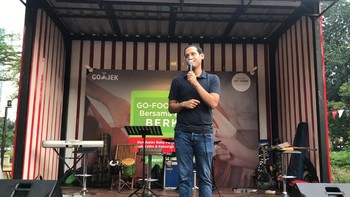Kami di sini berusaha untuk menawarkan solusi lapangan pekerjaan bagi yang membutuhkan pekerjaan. Dimana mereka yang hanya punya motor, punya smartphone, dan berkemauan keras bisa bekerja, ujarnya saat dulu meluncurkan aplikasi Go-Jek. (Foto: Robi Setiawan/detikcom)