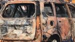 Mobil Dibakar di Petamburan Hanya Tersisa Kerangka