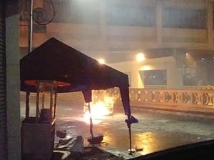 Underpass Blok A Tanah Abang Diselimuti Asap