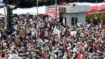 Bendera Merah Putih Raksasa Dibentangkan Massa Aksi 22 Mei