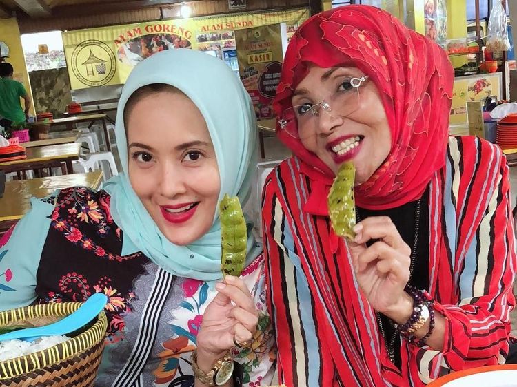 Gagal ke DPR, Ini Gaya Makan Elma Theana Saat Makan Pete dan Puding