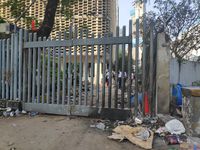 Kerusakan di salah satu bagian gedung Bawaslu